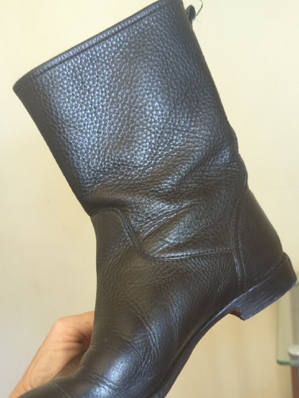 Retro Coach Black Pebble Leather Boot - Picture 4 of 8
